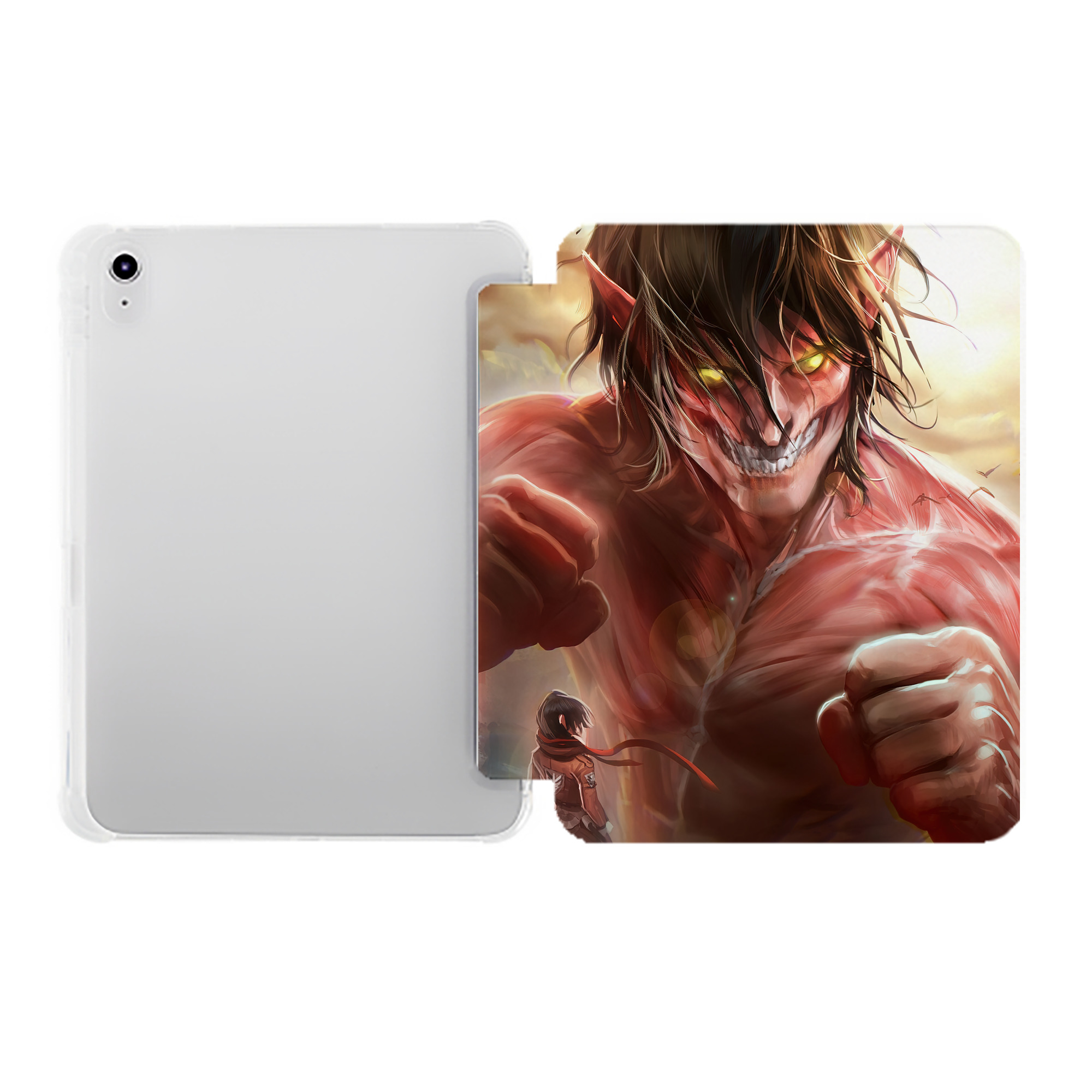 （画像用） 進撃の巨人 Attack on Titan IPad ケース ペン収納付き 三つ折りスタンド PUレザー×シリコン 対応機種9.5/10.5/10.9インチ